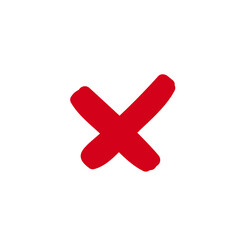 Obraz premium Letter X cross icon flat vector design