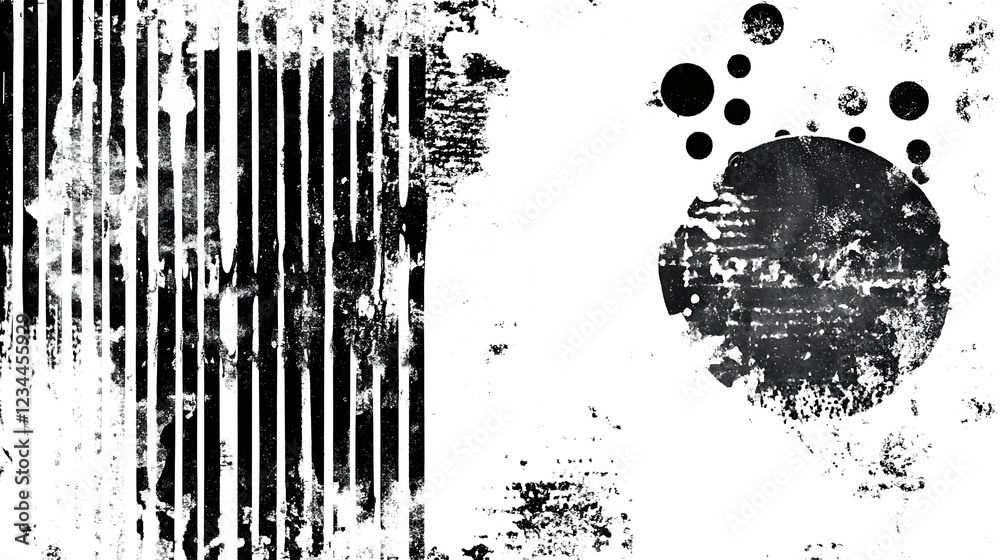 Leinwandbilder a striking and dramatic abstract monochrome grunge texture featuring bold splatter paint effects dis