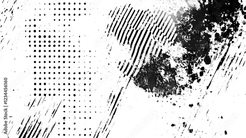 Poster Abstract Minimalist Monochrome Geometric Digital Pattern Background with Dynamic Contrast and Repetitive Shapes  Elegant and Contemporary Visual Concept Suitable for Branding Cover or Poster Design