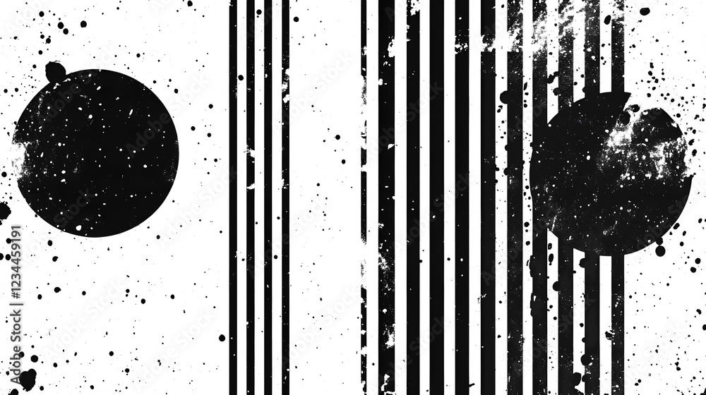 Aufkleber dramatic and captivating abstract art with bold ink splatter fluid brush strokes and shimmering glit