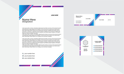 Business brand identity layout with office stationery items Mock-Up set Modern Brand Guideline 