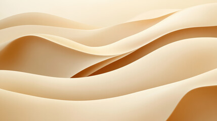 Obraz premium Beige abstract waves flowing creating smooth elegant pattern