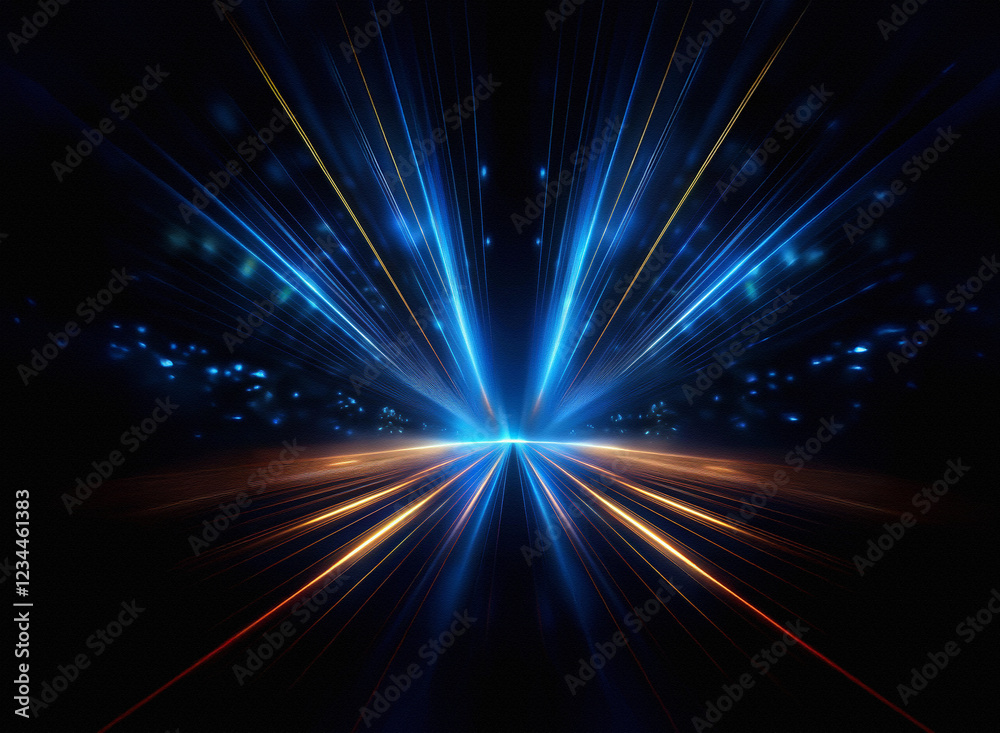 Aufkleber abstract image depicting a dynamic, high-speed motion blur effect. bright streaks of light radiate o