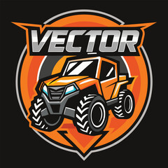 UTV - ATV Buggy   Vehicle Vector Illustration