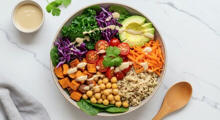 Delicious Vegan Quinoa Bowl with Roasted Sweet Potatoes