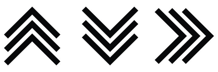 set of swipe up arrows, different black arrows symbol, scroll or swipe up arrows eps 10.
