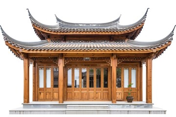 Fototapeta premium Wooden building architecture housing worship.