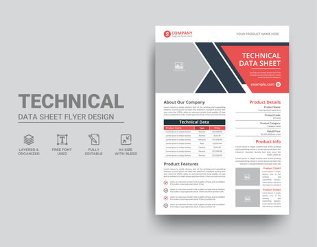 Technical Data Sheet Template Design