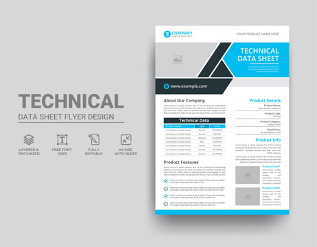Technical Data Sheet Template Design
