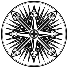 Obraz premium A Bold Angular Radiations Mandala Vector Design And Illustration Mandala Vector Design And Illustration