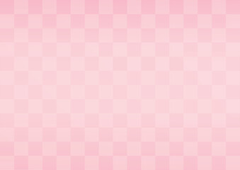 Checkered pattern background with pink gradient. New Year, spring, and cherry blossoms.
