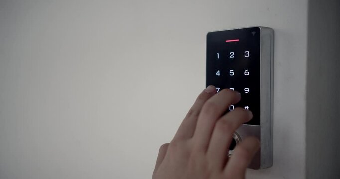 Encoding the security passcode to allow access to a building using a personal identification number.