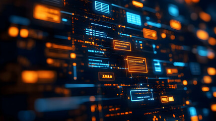 Digital HUD 3D Illustration