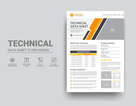Technical Data Sheet Template Design