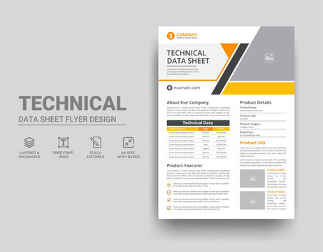 Technical Data Sheet Template Design