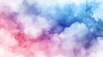 Watercolor Painting with Soft Misty Texture and Gradient Colors