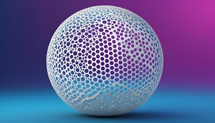 A Futuristic Globe Resembling A Holographic Data, A Highly Detailed 3D Render Of A Hollow Sphere, A Glowing Geometric Sphere Made Of Interconnected
