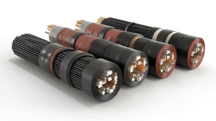 High Quality Photorealistic Roll of Electrical Wiring Isolated Background