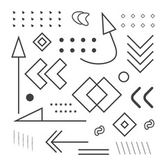Set of arrows and graphics elements