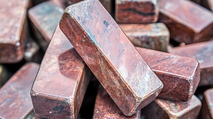 Polished Granite Countertops on Isolated White Background