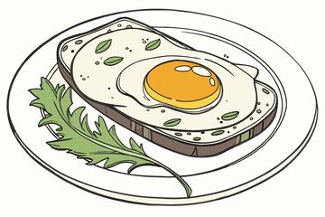 Sunny side up egg, crispy edges, vibrant yolk, white ceramic plate, minimalist presentation, studio lighting, high resolution, food photography, clean background, appetizing, breakfast, culinary ar