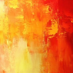 Fototapeta premium Abstract orange-yellow impasto painting, textured canvas, studio background, design element