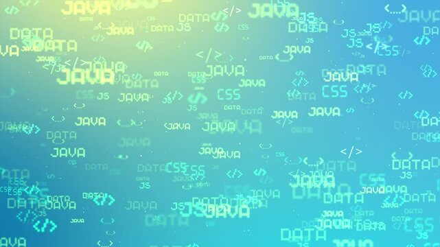 web software delevopment concept, curly brackets with abstract programming code, internet technology concept (3d render)