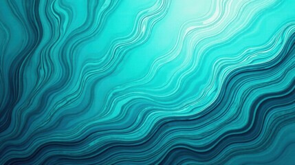 Fototapeta premium Abstract Teal Wave Pattern Design Serene Aquatic Swirls for Backgrounds and Textures