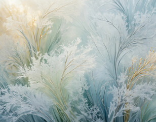 An elegant abstract background capturing the transition from winter to early spring in February