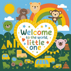 Fototapeta premium welcome to the world little one