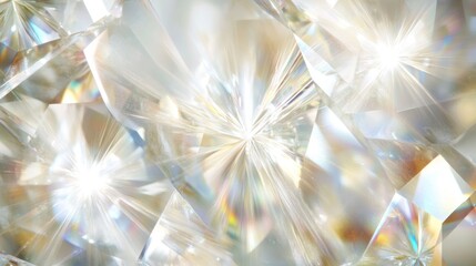 Sparkling crystal facets closeup, light refraction, luxury background, jewelry advert