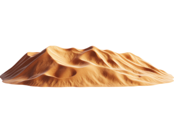Desert sand dune Isolated on a transparent png 