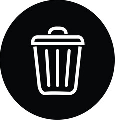 Simple black bin icon. Stroke pictogram. Premium quality symbol. sign for mobile app and web sites.