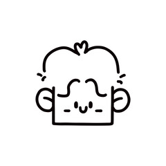 face cartoon design vector illustration