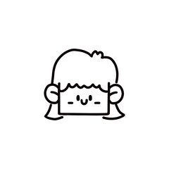 face cartoon design vector illustration