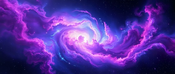 Cosmic Galaxy Odyssey - Vibrant Nebula Landscape