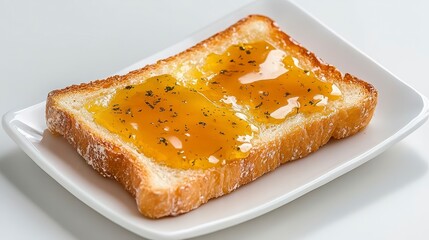 Golden Toasted Bread with Sweet Honey Spread