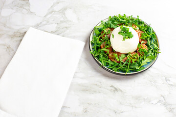 Farmer Italian soft cheese mozzarella served with fresh basil and red cherry tomatoes