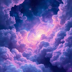 Cosmic Dreamscape: Vibrant Nebula in Deep Space