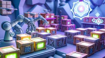 Robotic Supply Chain Symphony: Futuristic AI Logistics & Automated Warehouse Innovations | Drone Delivery Systems