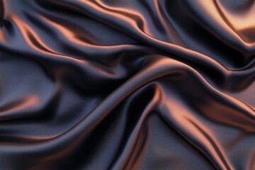 Fototapeta premium Luxurious Smooth Black Satin Fabric Draped Texture Background