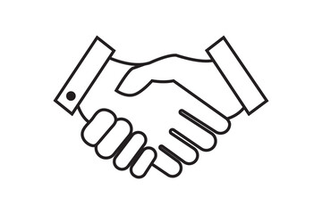 Obraz premium Handshake icon, Business agreement handshake vector
