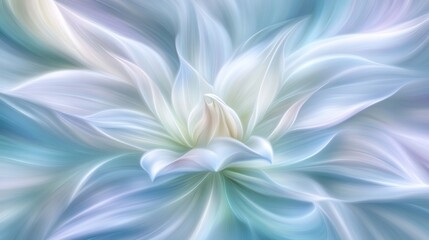 Swirling pastel flower, artistic digital bloom, soft background, calming design