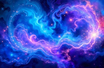 Cosmic Dreamscape: Vibrant Galaxy in Deep Space