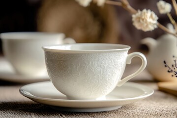 Cup and Saucer Close Up
