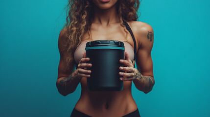 Girl with product mockup