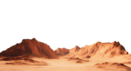 Naklejka premium Martian landscape with a red desert and mountains