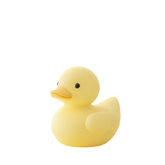Fototapeta premium a plastic yellow rubber duck isolated on a white background