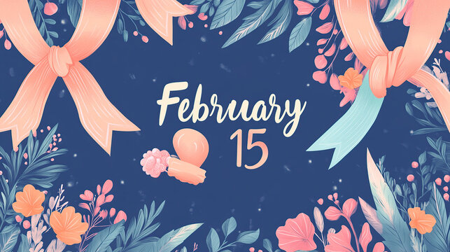 Floral February 15 Celebration Design