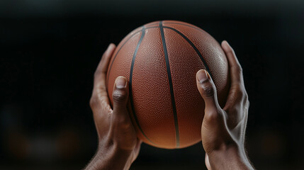 Basketball Player Grip Close Up Dramatic Lighting